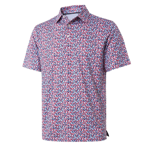 Excelente comodidad Camisas de golf Dri Fit Polo Elegante transpirable Impreso Polos de punto Spandex Poliéster Ropa informal para hombres - Product Image 1