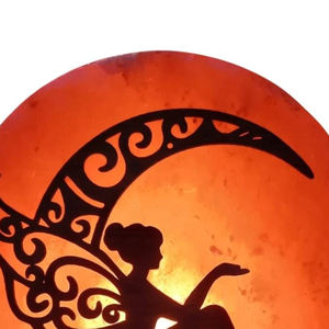 Lampe en sel rose de l'Himalaya personnalisée en forme de fille, sculptée à la main, lampe en cristal de sel naturel, fabricant en gros OEM, Pakistan - Product Image 2