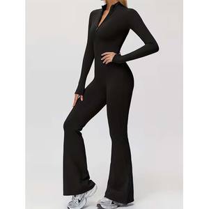 Conjunto Deportivo Informal de Invierno Unisex de Alta Calidad con Logotipo Personalizado, Traje de Yoga de Manga Larga, Ajustado, 100% Algodón - Product Image 2