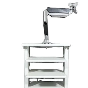 รถเข็นโลหะทนทานสำหรับโรงพยาบาล อุปกรณ์การแพทย์สำหรับคลินิกและโรงพยาบาล ยี่ห้อ SSR Metals รับน้ำหนักได้ 150 ปอนด์ - Product Image 1