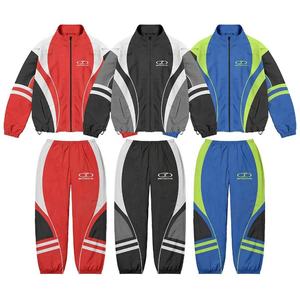 Traje cortavientos de invierno para hombre de talla grande con capucha patrón sólido cremallera transpirable protección solar chándal ligero ropa de invierno - Product Image 1