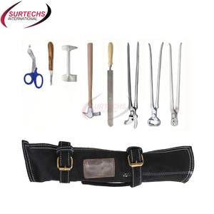 Top Trending Horse Shoe Farrier Hoof Trimmer Tool Kit ABScess Loop Knife 2PCs Horse Shoe Nippers Buffer Instrumentos quirúrgicos - Product Image 2