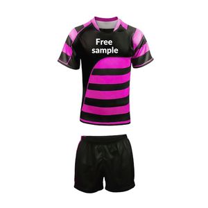 Conjunto de ropa de fútbol Rugby de poliéster personalizado para hombres Muestra gratis-Camisetas de entrenamiento por sublimación Jersey para deportes y Rugby - Product Image 3