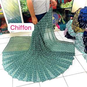 Hot Selling Sudanese thoub Multicolor chiffon <b>fabric</b> Polyester chiffon <b>Fabric</b> Wholesale Manufacturer - Product Image 5