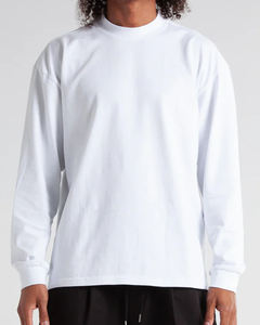 T-shirt à manches longues personnalisé pour hommes, léger 100% coton avec poignets côtelés, fournisseur de vêtements décontractés OEM - Product Image 1