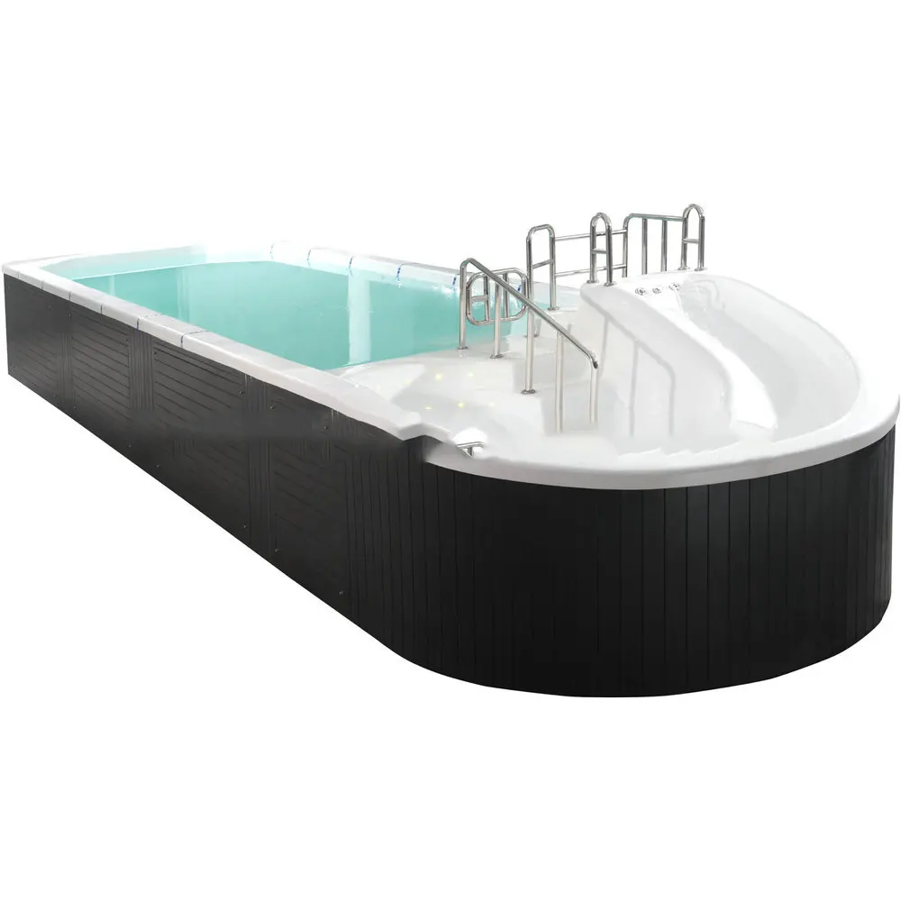 2023 Nieuwe Product Luxe Acryl Outdoor Hot Tub Spa Met Jacuzzi Bad Zwemmen Spa Hot Tub Plug En Play Spa Hot Tub