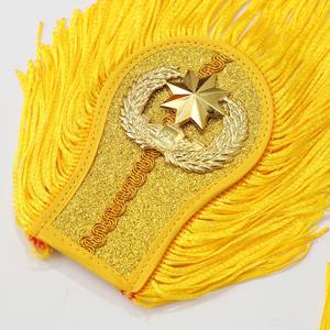 Silk Shoulder Pad Epaulettes <b>Brooch</b> Board Drum Horn Tassel Fringe Badge for Unisex Jackets High Quality - Product Image 6
