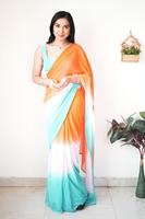 Designer indien de vente à l'exportation Plaine GEORGETTE Designer Sari Dernier sari exclusif pour look ethnique Adultes Mariages Superbe