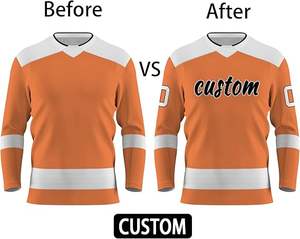 Nuevo estilo Jersey de hockey sobre hielo Diseño personalizado Logotipo bordado Manga corta Jersey de hockey sobre hielo sublimado - Product Image 1
