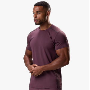 T-shirts sportifs à manches courtes pour hommes, 100 % polyester, tricotés, personnalisables, anti-boulochage, coupe ample, haute qualité, vente en gros disponible - Product Image 1
