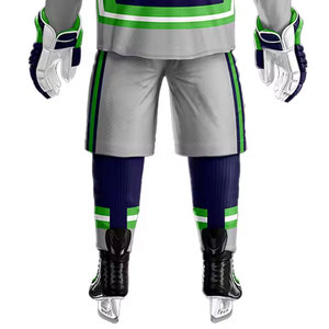 Vente en gros d'ensemble de football américain personnalisé de haute qualité Sublimation de dernière conception OEM Personnaliser Spandex Logo Vêtements de hockey sur glace - Product Image 4
