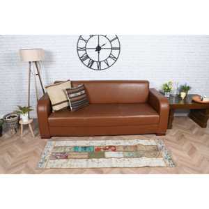 Turkish 2x5.7 ft <b>Runner</b> <b>Rug</b>, Vintage <b>Rug</b>, Brown Polka dot <b>Rug</b> - Product Image 2