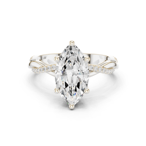 Bague ouverte torsadée en or véritable 14 carats pour femme - Product Image 3