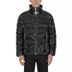 Chaqueta acolchada gruesa con cremallera completa para hombre, venta al por mayor, chaqueta acolchada brillante de invierno para exteriores Unisex personalizada - Product Image 1