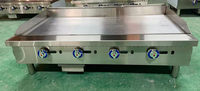 Grille de cuisson au gaz professionnelle K6122R Campbon, robuste, en acier inoxydable, pour comptoir, plancha à gaz pour restaurant