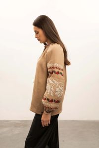 Mini vestido de una pieza de verano invierno de media manga informal tejido de popelina bordado - Product Image 5