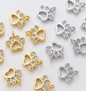 Dijes de Plata 925 con Forma de Huella de Perro Coszcatl, Accesorio de Moda para Manualidades con Cuentas, Joyería para el Día de San Valentín - Product Image 4