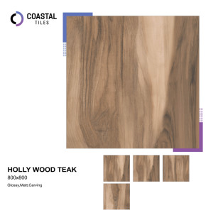 Azulejos de porcelana pulida HOLLY WOOD TEAK 800x800MM / 32X32 Azulejos de primera calidad de grado A Azulejos costeros - Product Image 1