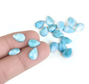 Natürliche Larimar Birnen form Glatter Cabochon Edelstein für Schmuck Alle Größen Erstellen Sie DIY Edelstein Schmuck Ringe Anhänger Armband - Product Image 5