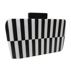 Pochette en résine bohème faite à la main pour femme, transparente, pour soirée, mariage, cadeau de Noël, avec fermeture éclair, portable, bouton perlé, ouverture facile - Product Image 1