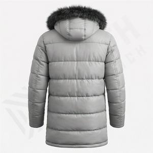 Veste en duvet sur mesure, parka de haute qualité, manteau à capuche pour homme, mode, garde au chaud, isolation thermique en duvet de canard, coupe-vent, vêtement d'extérieur lourd - Product Image 2