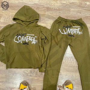 Jersey de algodón de alta calidad, sudaderas deportivas, conjunto cálido de gran tamaño para hombre con bordado de impresión de logotipo personalizado para invierno - Product Image 4