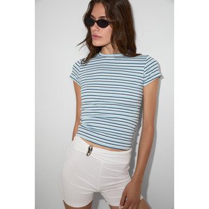 GRIMELANGE HOPEWELL Camiseta de punto con cuello redondo y corte ajustado para mujer - Product Image 1