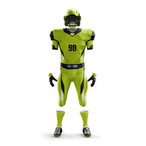 Uniforme de football américain personnalisé de haute qualité imprimé sur mesure 2025, vêtements d'équipe sportive en gros avec manches courtes en taille plus - Product Image 2