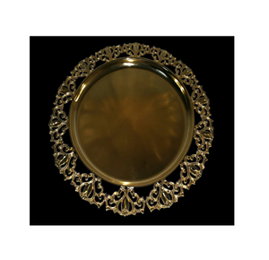 Plaque de chargeur en métal de conception tendance plaque d'exposition de forme ronde de qualité supérieure sous la plaque pour la meilleure vente - Product Image 1