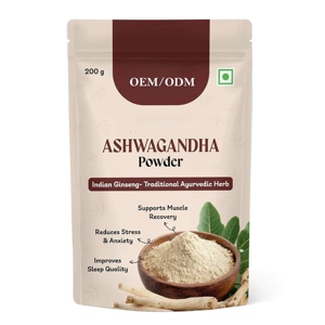 Poudre d'Ashwagandha 100% pure de qualité supérieure 2026, Withania Somnifera, poudre de racine d'Ashwagandha naturelle pour le soulagement du stress et le soutien du sommeil - Product Image 1
