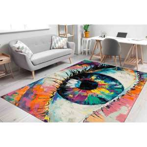 Abstract Eye Printed <b>Rug</b>, Modern Area <b>Rug</b> for Office, Dining Room Decor,<b>Chenille</b> <b>Rug</b> - Product Image 2