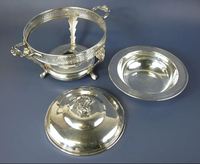Penyangga Tutup Chafing Dish Mewah Berkualitas Tinggi Buatan Tangan Berlapis Perak 6L/9L Vintage Penghangat Makanan Prasmanan Katering Pernikahan