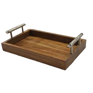 Plateau de service en bois plateau de plat de mariage fait à la main de bonne qualité plateau en bois de service ou plateau de service fournitures de l'inde - Product Image 5