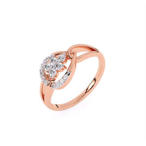 Anillo Ecológico de Uso Diario con Diamante Cultivado en Laboratorio en Forma de Pera Única, con 0.19 Ct en Oro Amarillo, Blanco y Rosa de 9K - Product Image 2