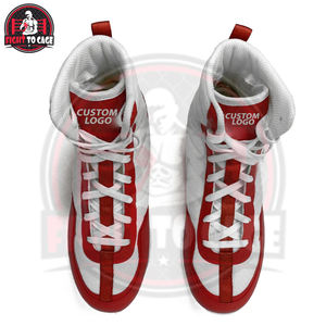 Zapatos de Boxeo de Caña Alta, Transpirables y Ligeros, Color Blanco Mahroon con Contraste, Servicio OEM/ODM, Colores Personalizados para Trabajo de Pies Rápido, 2026 - Product Image 2