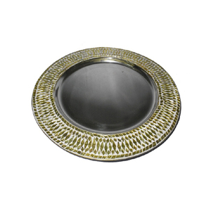 Nuevo Plato de Presentación Hecho a Mano con Diseño Moderno y Borde de Mosaico de Lujo, Plato para Servir de Alta Demanda para Decoración de Mesa de Boda - Product Image 5