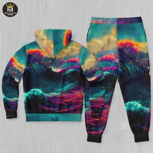 ชุดวอร์มผู้ชายสไตล์ไฮสตรีทใส่ลำลองระบายอากาศได้ชุดวิ่งพิมพ์ซับลิเมชันสีพื้นสำหรับฤดูหนาวมาใหม่ - Product Image 2