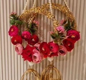 Ranunculus fleur tenture murale avec Cage bougeoir décoration de mariage bébé douche berceau cérémonie fête de noël Festival - Product Image 4