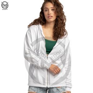 100% coton-polaire fermeture éclair à capuche Logo personnalisé impression Streetwear pour les femmes Top vente Article d'hiver avec col à capuche - Product Image 1