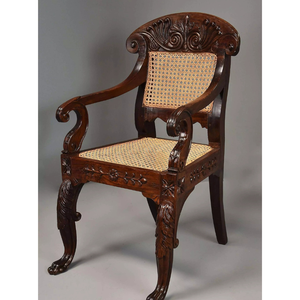 Sillón Rosa hecho de madera maciza de teca de alta calidad con marco sintético de ratán para interior o exterior - Product Image 5