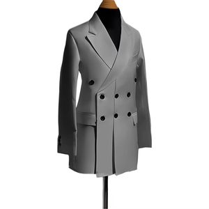 Custom <b>Men's</b> Slim Blazer <b>Royal</b> <b>Blue</b> Business Formal Coat with Single Breasted Closure Casual Style Black Red Grey Purple <b>Jacket</b> - Product Image 3