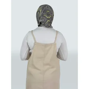 Robe d'été simple et modeste à bretelles avec taille naturelle et silhouette droite - Product Image 4