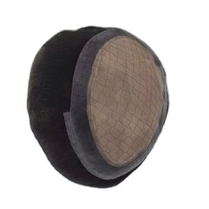 Perruque toupet en cheveux humains 100% soie Pro Remy Virgin Raw Taz Indian Hair - Product Image 3