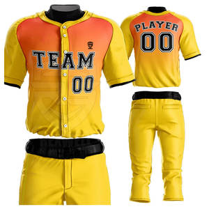 Jersey de béisbol de poliéster para hombre, logotipo personalizado, unisex, transpirable, nuevo diseño, ropa deportiva, conjuntos de uniformes - Product Image 6
