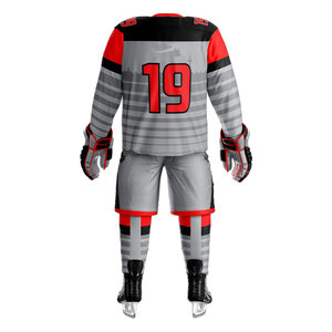 Meilleur prix uniformes de hockey sur glace hommes en polyester de haute qualité vêtements d'équipe vintage ensembles grande taille - Product Image 2