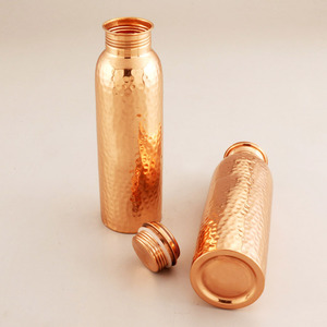 Wholesale Pure Copper Hammered <b>Bottle</b>-Eco-Friendly Applicable Gift <b>Box</b> Packaging Ayurveda Health Benefits for Adults Made India - Product Image 2