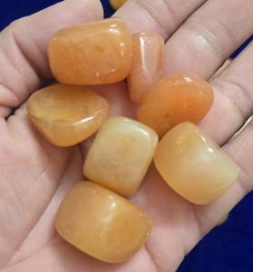 Piedras talladas caídas de Aventurina amarilla naranja de alta calidad para regalo de decoración, gravas de piedras preciosas curativas de proveedor a granel - Product Image 1