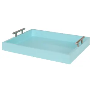 Bandeja de servicio martillada de acero inoxidable de la mejor calidad para uso en la cocina a precio mayorista bandeja de servicio para servir té - Product Image 4