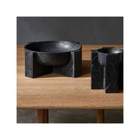 Bol rond en marbre travertin beige assiette à fruits en pierre