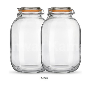 Lot De 2 Bocaux En Verre Avec Couvercles Pour Café Sucre Thé Been Noix Conteneurs De Stockage Ensemble Décoratif Pour La Cuisine - Product Image 1
